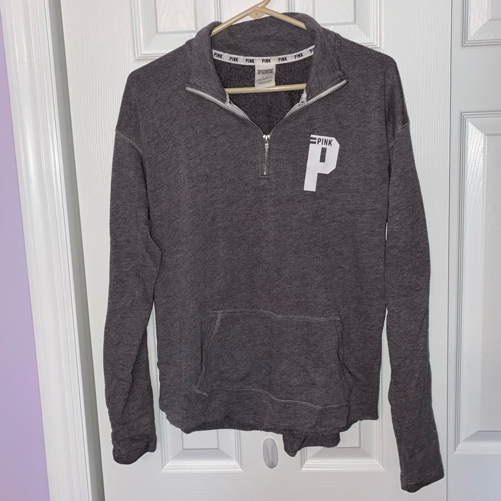 PINK three-quarter zip sweatshirt